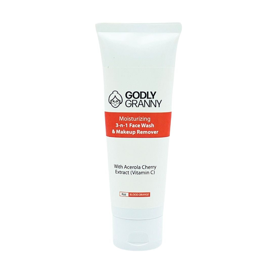 Moisturizing 3-in-1 Face Wash, Makeup Remover, Moisturizer with Acerola Cherry Extract (Vitamin C)