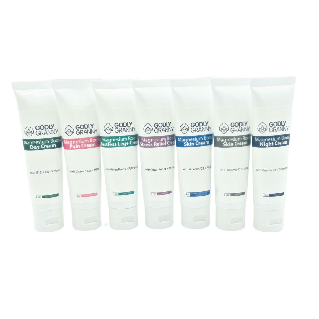 Magnesium Restless Leg+ Cream with White Peony & Potassium (Unscented)
