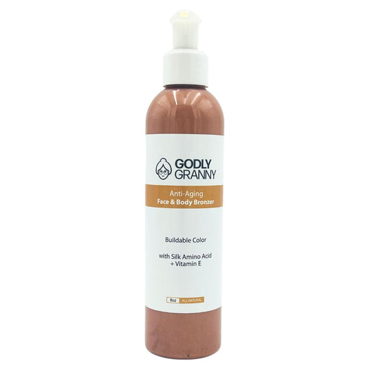 Anti-aging Face & Body Bronzer with Silk Amino Acid + Vitamin E (All Natural)