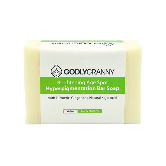 Brightening Age Spot/Hyperpigmentation Face & Body Bar Soap w/ Turmeric, Ginger and Natural Kojic Acid