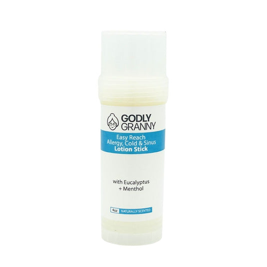 Easy Reach Allergy, Cold & Sinus Lotion Stick with Eucalyptus + Menthol (Naturally Scented)