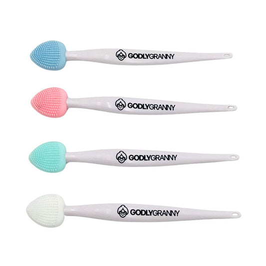2-pack Godly Granny Silicone Lip Scrub Brush, Double-Sided Lip Exfoliator Brush for Dark Lips, Heart Shape Lip Scrubber Tool