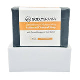 Detoxifying/Moisturizing Activated Charcoal Bar Soap with Cocoa, Mango, and Shea Butters
