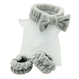 Headband with Bow and Wristbands Combo Set in Logo Bag