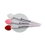 3-Pack Godly Granny Silicone Lip Scrub Brush, Double-Sided Lip Exfoliator Brush, Heart Shape Lip Scrubber Tool