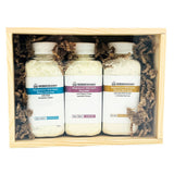 Magnesium Milk Bath Gift Set with Wooden Keepsake Box