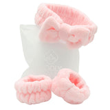 Headband with Bow and Wristbands Combo Set in Logo Bag
